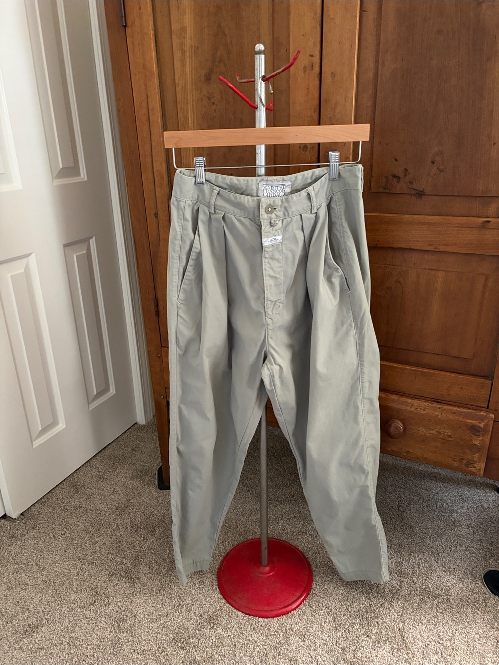 VINTAGE MARITHE FRANCOIS GIRBAUD  Pleated Green Chino Pants